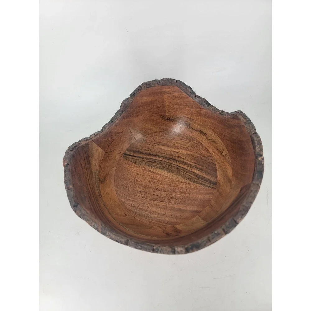 Natural Edge Hand Made Black Walnut Wooden Bowl  7‎ X 4 